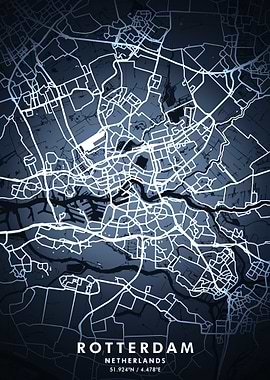 Rotterdam Map Posters