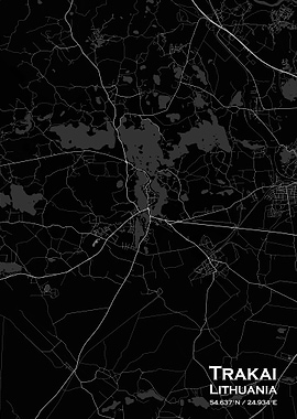 Trakai Black Map