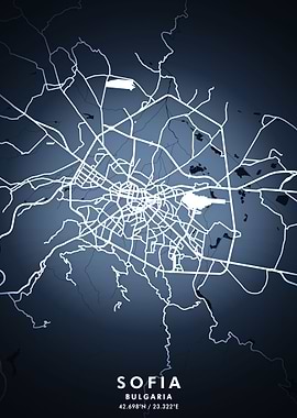 Sofia Map Posters