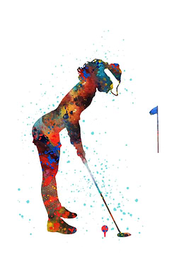 Girl golfer