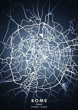 Rome Map Posters