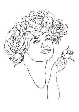 Flower Woman Rose Woman