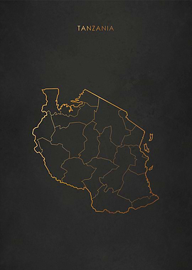 Gold Tanzania Map