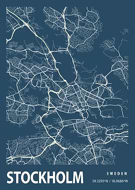 Stockholm Blueprint Street