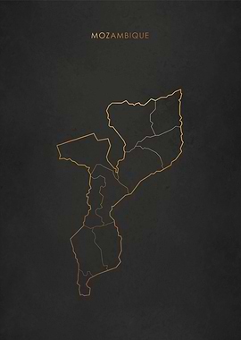 Gold Mozambique Map