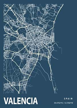 Valencia Blueprint Street
