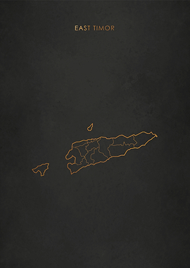 Gold East Timor Map