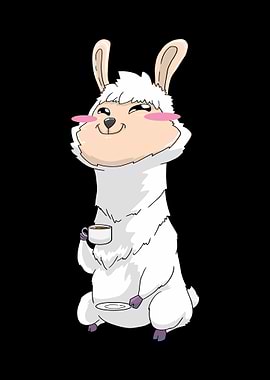 Lama Alpaka Kaffee Anime K