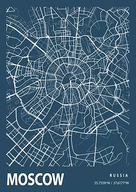 Moscow Blueprint Street
