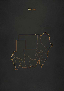 Gold Sudan Map