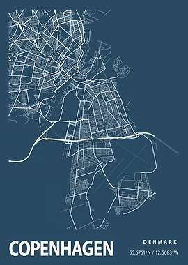 Copenhagen Blueprint Map