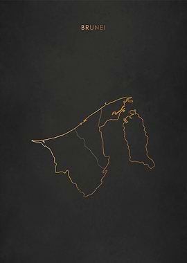 Gold Brunei Map