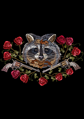 Gun Racoon Patch