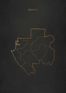 Gold Gabon Map
