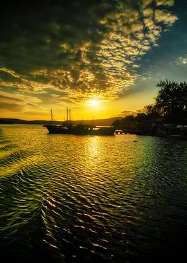 Sunset in Santiago de Cuba