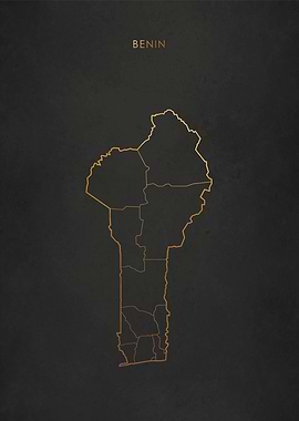 Gold Benin Map