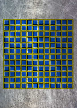 YELLOW BLUE WAVES METALLIC