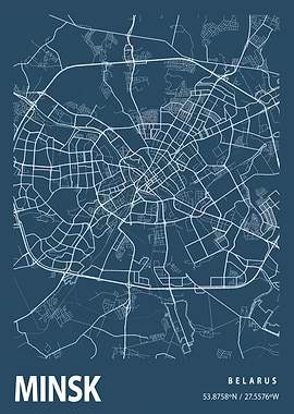 Minsk Blueprint Street Map