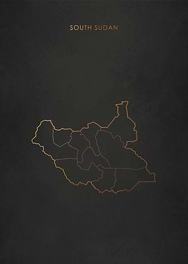 Gold South Sudan Map