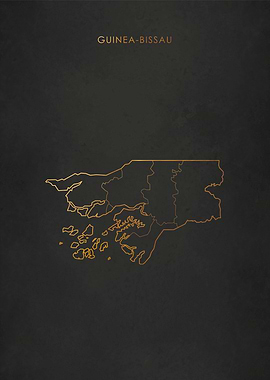 Gold Guinea Bissau Map