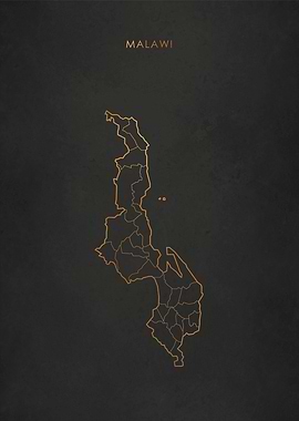 Gold Malawi Map
