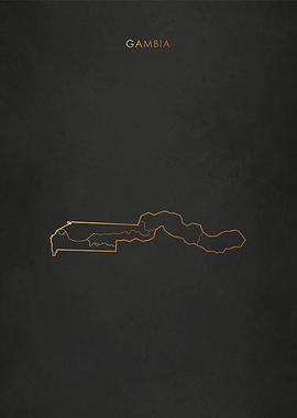Gold Gambia Map