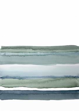 Watercolor lines green