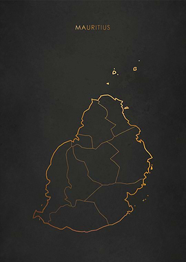 Gold Mauritius Map