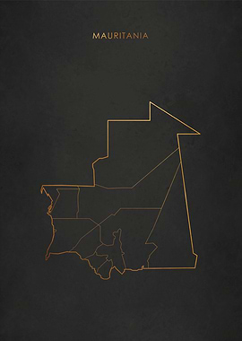 Gold Mauritania Map
