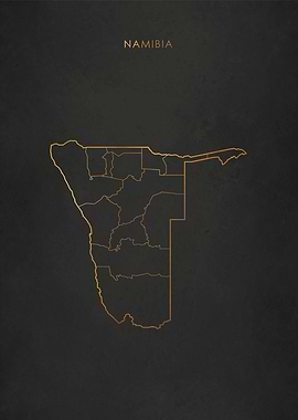 Gold Namibia Map