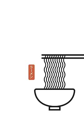 Ramen Noodle Print