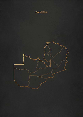 Gold Zambia Map
