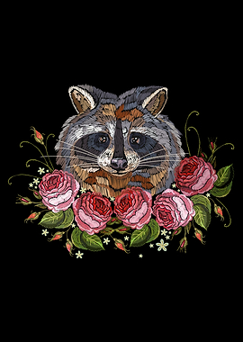 Racoon Embroidery