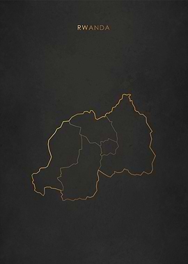 Gold Rwanda Map