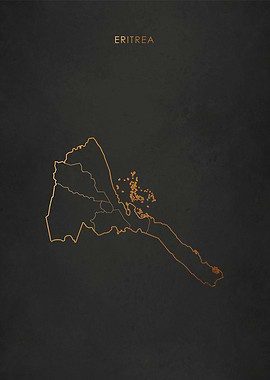 Gold Eritrea Map