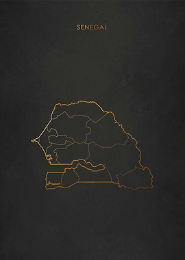Gold Senegal Map