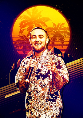 Mac Miller Retro Poster