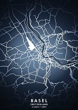 Basel Map Posters