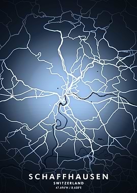 Schaffhausen Map Posters