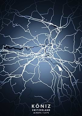 Koniz Map Posters