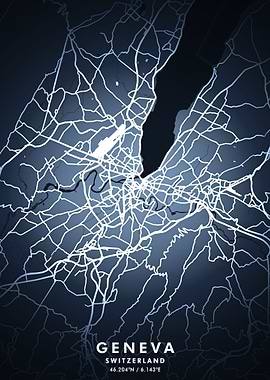 Geneva Map Posters