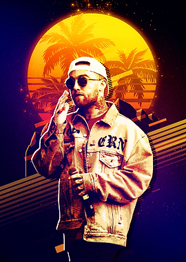 Mac Miller Retro Poster