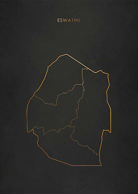 Gold Eswatini Map