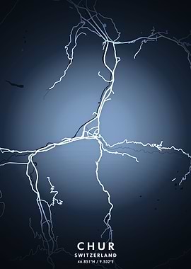 Chur Map Posters