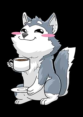 Siberian Husky Dog Coffee