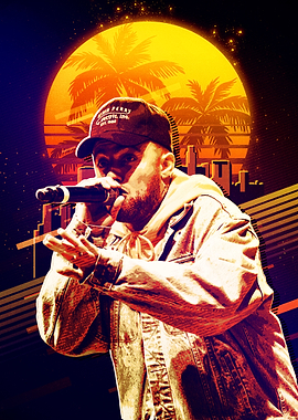 Mac Miller Retro Poster