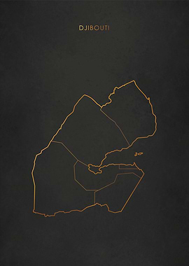 Gold Djibouti Map