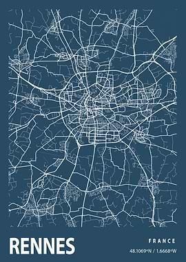 Rennes Blueprint Street