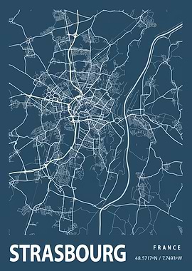 Strasbourg Blueprint Map