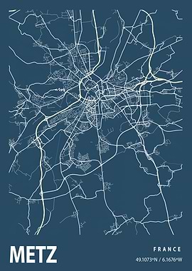 Metz Blueprint Street Map